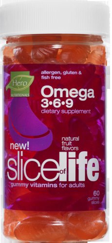 Slice of Life Omega 3-6-9, 60-Count tranches gommeux