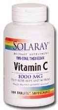 Solaray - C 1000 W / Rh & Ace, 1000 mg, 250 comprimés