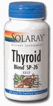 Solaray - Mélange thyroïde Sp-26 varech, 100 capsules