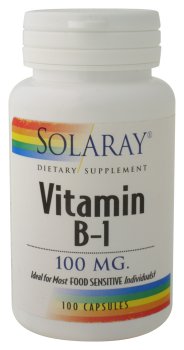 Solaray - Vitamine B-1, 100 mg, 100 capsules