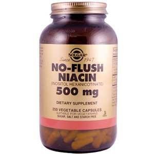 Solgar - No-Flush Niacin, 500 mg, 250 caps végétarien
