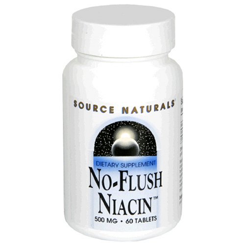 Source Naturals No Flush Niacin-, 500 mg, 60 comprimés (lot de 3)