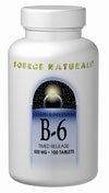 Source Naturals vitamine B-6, 50 mg, 250 comprimés
