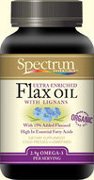 Spectrum Essentials huile de lin avec Lingans, Omega 3, 1000 mg, 250 Softgel Bouteille