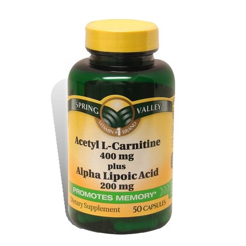Spring Valley - Acetyl L-Carnitine 400 mg Plus Alpha Lipoic Acid 200 mg, 50 Capsules