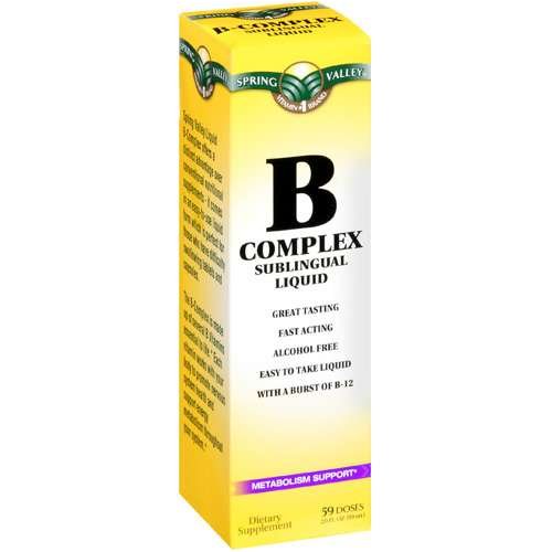 Spring Valley - Vitamine B-Complex liquide sublinguale, 2 once