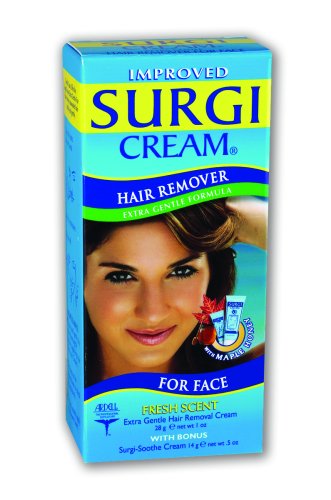 Surgi-Hair Remover crème Formule Extra-Doux pour le visage, 1-Ounce Tubes (Pack de 3)