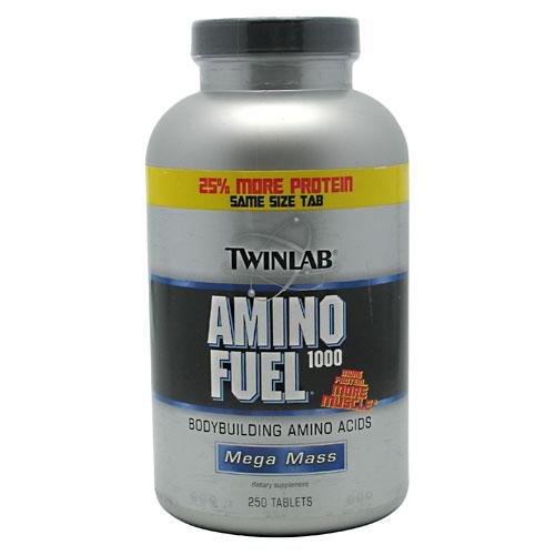 Twinlab Amino Fuel 1000 acides aminés, Body Building musculaire maigre, 250 Comprimés
