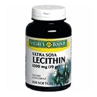 Ultra lécithine de soja 1200 mg gélules, par Bounty natures - 100 Capsules