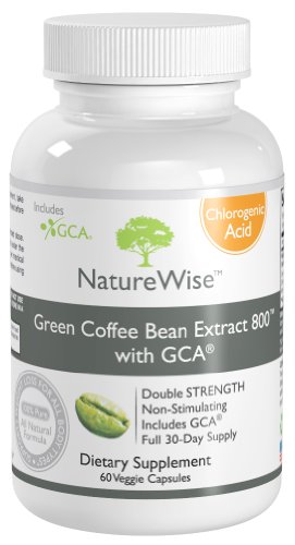 Vert Coffee Bean Extract 800 à 100% Pure Tout supplément naturel perte de poids pour tous les types de corps. 800mg. 60 Caps. Zéro Zéro charges, liants, Zéro ingrédients artificiels