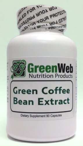 Vert marque Web Café Vert Extrait Bean, 90 capsules, 500 mg, Extrait Pur de café vert