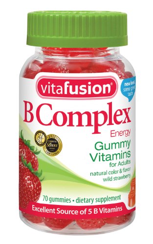 Vitafusion B Complex Vitamines Gummy pour les adultes, 70 jujubes, Bouteille (Pack de 3)