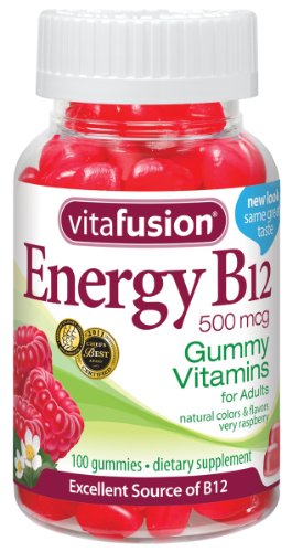 Vitafusion énergétique B-12, 100 Bouteille bonbons gélifiés (Pack de 3)