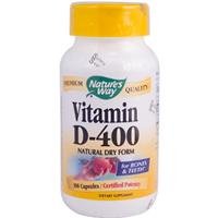 Voie de la Nature vitamine D-400, capsules sous forme sèche, 100-Comte