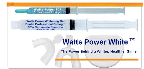 Watts White Power Optimized dents Professional Whitening Kit 35% des nouveaux gels FCP appoint Enamel Plus Plateaux dents