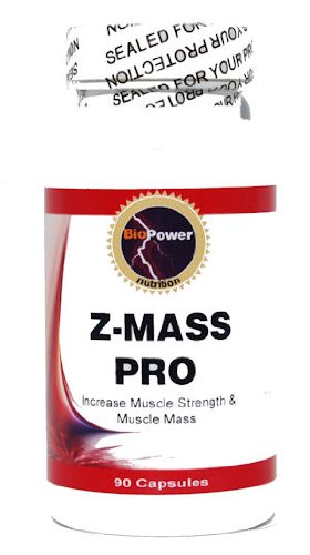 Z-PRO MASS # Augmentation de la croissance du tissu musculaire - ZMA - 90 Capsules - Nutrition BioPower