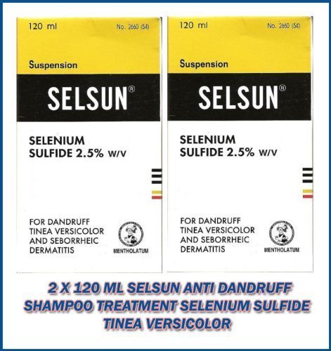 2 X 120 Ml Selsun Anti Dandruff Shampoo traitement sulfure de sélénium