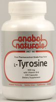 A. Naturals L-tyrosine - 500 mg - 100 Capsules
