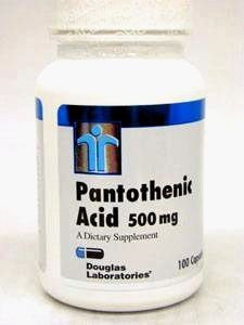 Acide pantothénique 500 mg 100 Capsules de Douglas Laboratories