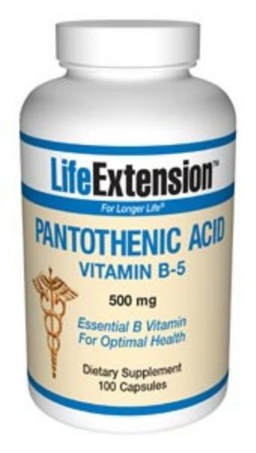Acide pantothénique (B5) 500mg 100 capsules 100 capsules