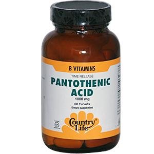 Acide pantothénique Country Life, 1000 mg, 60-Count