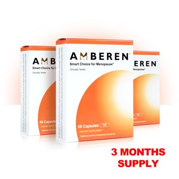Amberen - Supplément de secours pour la ménopause Bouffées de chaleur, sueurs nocturnes et les sautes d'humeur (3-mois de cours)