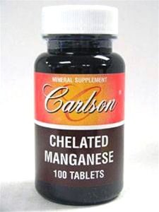 Carlson Labs chélaté de manganèse 20mg, comprimés 100