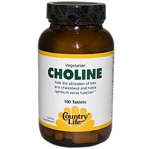 Country Life Choline 650 mg, 100-Comte