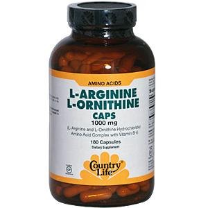 Country Life L-Arginine/L-Ornithine, 180 capsules