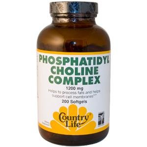 Country Life Phosphatidylcholine Complexe, 1200 mg, gélules 200-