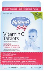 Hyland bébé comprimés de vitamine C, 125 Count