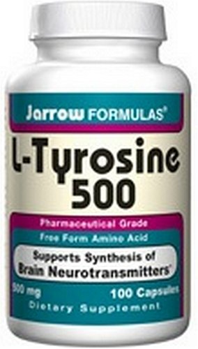 Jarrow Formulas L-Tyrosine 500mg, 100 Capsules (Pack de 2)