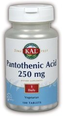 KAL - Acide pantothénique, 250 mg, 100 comprimés