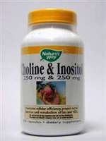 La choline manière de la nature et l'inositol, 250 mg, 100 Capsules