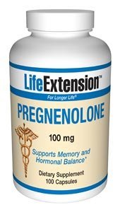 Life Extension prégnénolone gélule de 100 mg, 100-Comte