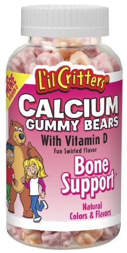 L'ours nageurs de calcium Critters Gummy avec vitamine D3, Fun tourbillonné Flavor, 150-Count