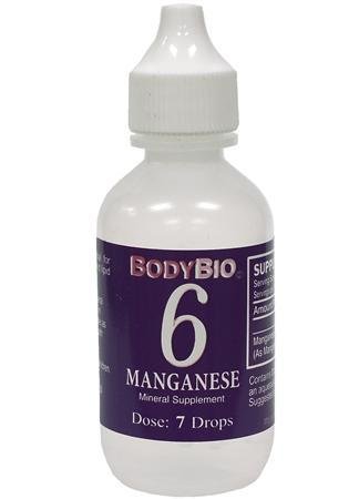 Mineral Liquid BodyBio Manganèse # 6 - 2 fl oz