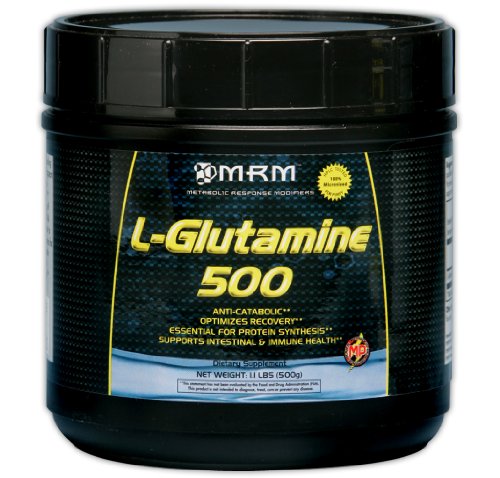 MRM L-Glutamine 500, pot en plastique de 17,6 onces