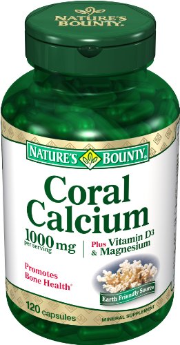 Nature Calcium Coral Bounty Plus Vitamine D et de magnésium, 1000mg, 120 Capsules (pack de 2)