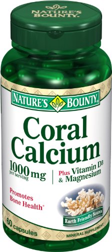 Nature Calcium de corail Bounty 1000 Mg. Plus Vitamine D et de magnésium, 60 Count (Pack de 2)