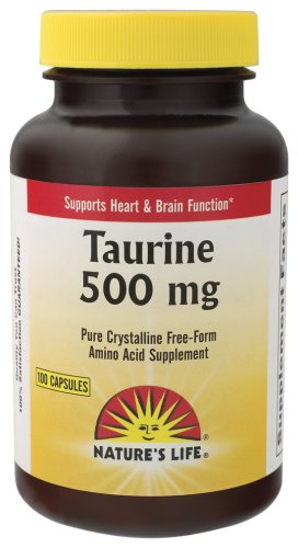 Nature Capsules Taurine vie, 500 mg, 100 Count