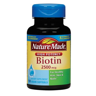 Nature Made 2.500 gélules mcg Biotine 180 Liquide de comptage