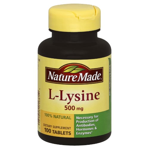 Nature Made L-Lysine 500mg, 100 comprimés (lot de 3)