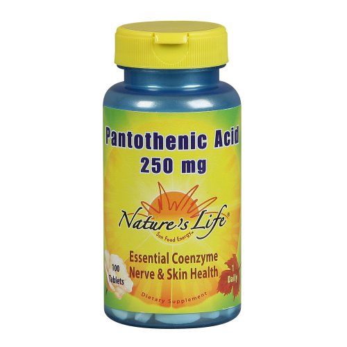 Nature Vie Comprimés Acide pantothénique, 250 mg, 100 Count (Pack de 2)