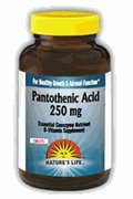 Nature Vie Comprimés Acide pantothénique, 250 mg, 250 Count