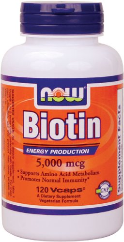 NOW Foods Biotin 5000mcg, 120 Vcaps