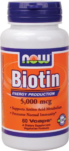 NOW Foods Biotin 5000mcg, 60 Vcaps