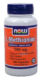 Now Foods L-méthionine, 100 Capsules 500mg / (Pack de 2)