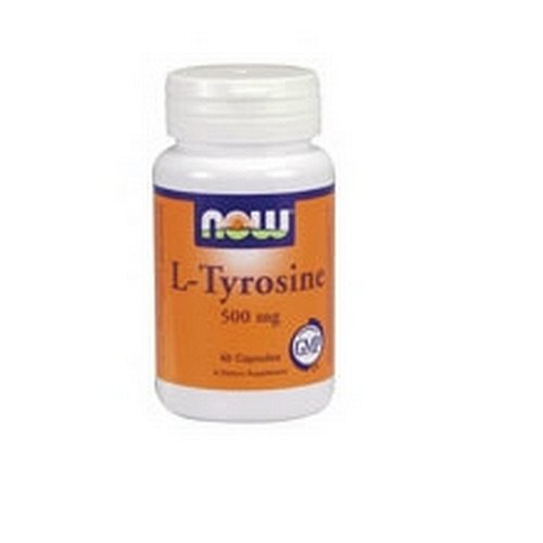 NOW Foods L-tyrosine, 60 Capsules 500mg / (Pack de 3)