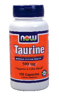 Now Foods Taurine 500 mg, 100 gélules (Pack de 2)